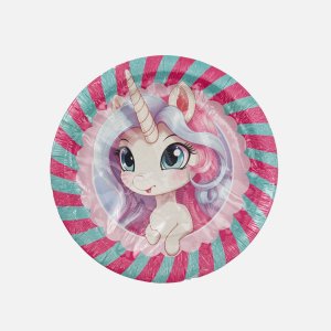 Набор НД Плей тарелок Единорожка d180мм 6шт бум 24*20*0,5см 312695