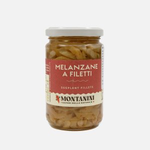 Баклажаны Монтанини нарезанные с чесноком и перцем чили 280г