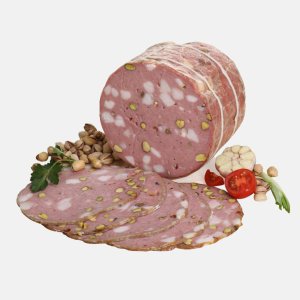 Колбаса Мортаделла с фисташками нарезка Колбасный цех 100г