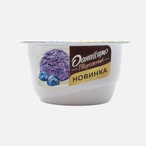 Продукт творож Даниссимо Черничный пломбир 5.6% пл/ст 130г