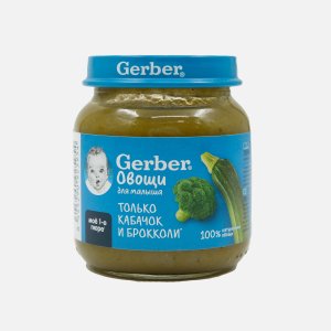 Пюре Гербер Кабачок/брокколи с 5мес ст/б 125г