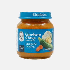Пюре Гербер Овощной салатик с 5мес ст/б 125г