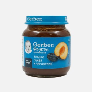 Пюре Гербер Слива/чернослив с 5мес ст/б 125г