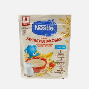 Каша Нестле Мультизлаковая Банан/земляника молоч с 8мес 200г
