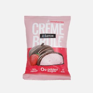 Десерт Ебатон Крем Брюле Клубника протеиновый 35г