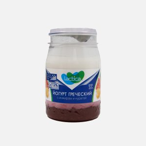Йогурт Лактика Греческий с инжиром и курагой двухслойный 3% пл/б 190г