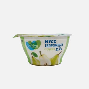 Мусс Лактика творожный с грушей 2.7% пл/ст 115г