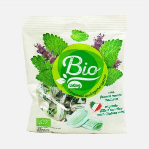 Карамель Лайкинг Био с начинкой из итальянской мяты 90г