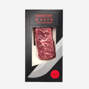 Стейк Мираторг Вагю Стриплойн из говядины б/к охл в/у 190г