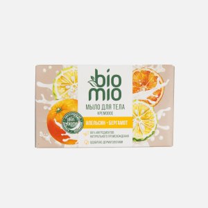 Мыло БиоМио д/тела апельсин/бергамот кремовое 140г