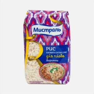 Рис Мистраль Басмати Экстра Лонг для плова бирияни пл/пак 500г