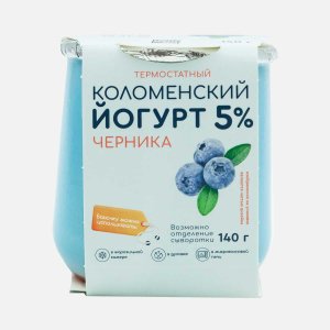 Йогурт Коломенский Черника термостатный 5% 140г