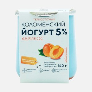 Йогурт Коломенский Абрикос термостатный 5% 140г