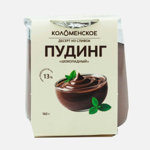 Десерт Коломенский Пудинг Шоколадный из сливок 13% 160г