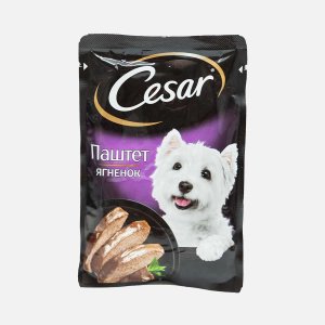 Корм Цезарь Ягненок паштет д/собак пауч 80г
