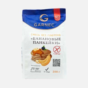 Смесь Гарнец д/выпечки Банановые панкейки без глютена ПВД пак 200г