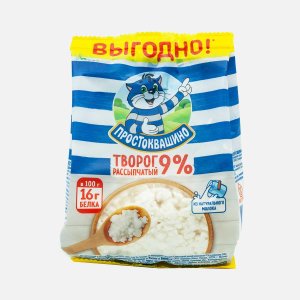 Творог Простоквашино рассыпчатый 9% пл/уп 290г