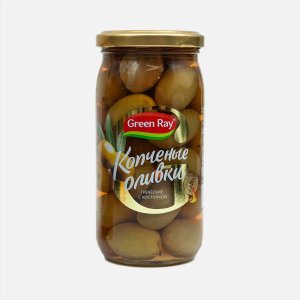 Оливки Грин Рэй копченные ст/б 370мл