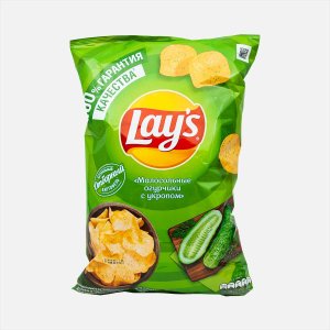 Чипсы Лэйс Малосольные огурчики/укроп 225г