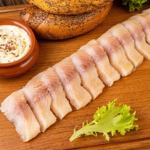 Омуль Деликатесы севера филе нарезка х/к в/у 100г