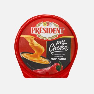 Сыр Президент Май Чиз плавл Паприка для закусок 53% пл/ст 125г