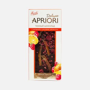 Шоколад Априори Делюкс горький с малиной/цукатами 85г
