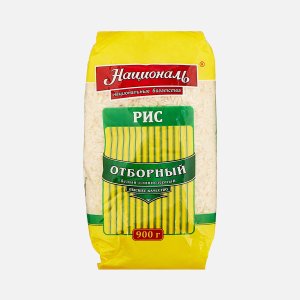 Рис Националь Отборный длиннозерный белый пл/пак 900г