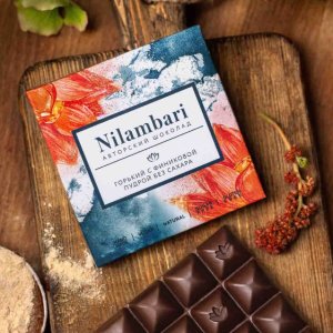 Шоколад Ниламбари с финиковой пудрой горький без сахара к/к 65г