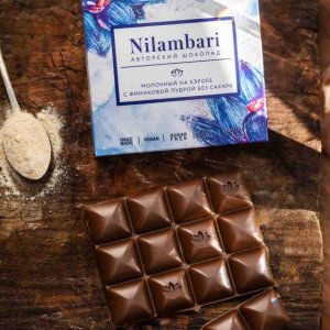 Шоколад Ниламбари с финиковой пудр на кэробе молочный без сахара 65г