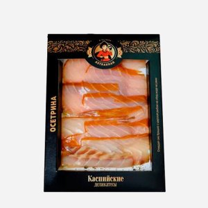 Осетр Каспийские деликатесы балык х/к нарезка в/у 150г