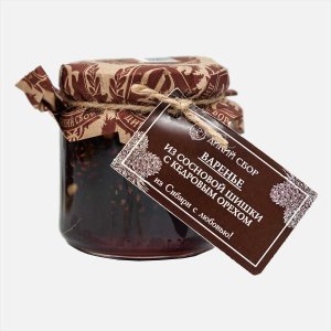 Варенье Дикий сбор из сосновых шишек с кедровым орехом ст/б 240г