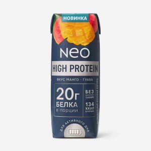 Коктейль НЕО Хай Протеин молочный Манго-гуава обезж т/п 260г