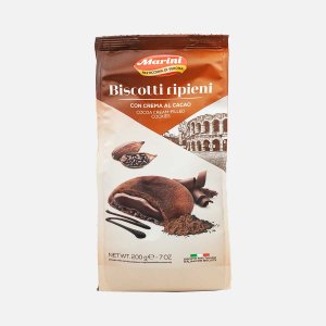 Печенье Марини Бискоти рипиени с шоколадным кремом 200г
