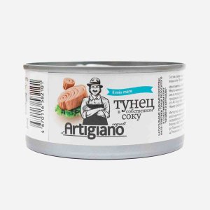 Тунец Артиджано полосатый филе-ломтики с/с ж/б 185г