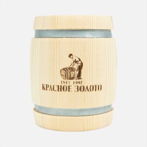 Икра Красное золото зернистая Горбуша ст/б в дерев бочонке 400г