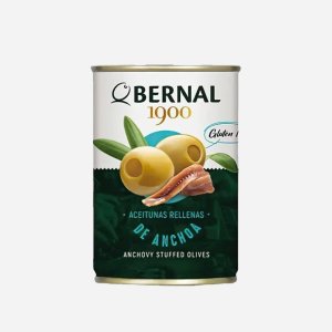 Оливки Берналь фаршированные анчоусом ж/б 292г