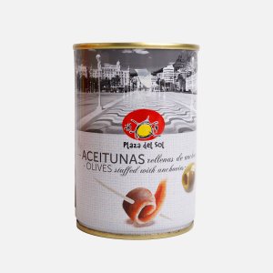 Оливки Плаза дель Соль из Аликанте с анчоусом ж/б 280г