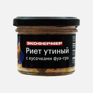 Риет Экофермер утиный с кусочками фуа-гра ст/б 100г