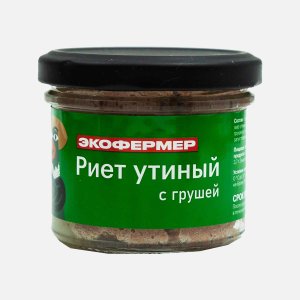 Риет Экофермер утиный с грушей ст/б 100г