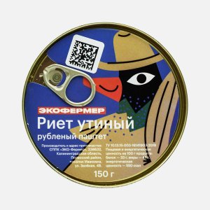 Риет Экофермер утиный натуральный ж/б/кл 150г