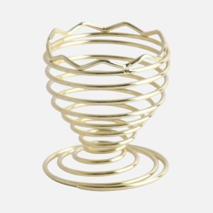 Подставка Анна Лафарг Истер для яйца Волны золотистая 6см сталь