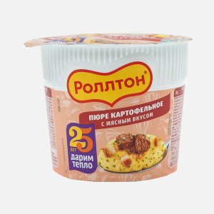 Пюре картофельное Роллтон с мясным вкусом пл/ст 40г