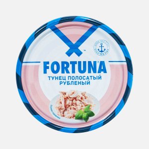 Тунец Фортуна рубленый в собственном соку ж/б 185г