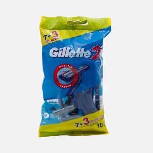Бритвенный станок Жиллетт 2 одноразовый (9+1) 10шт