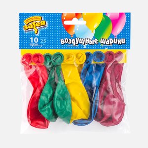 *Набор шаров  Веселая Затея металлик 25см, 10шт