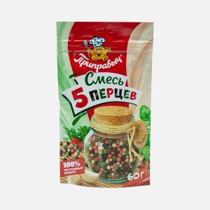 Смесь 5 перцев Приправыч горошек пл/уп 60г