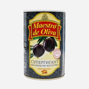 Маслины Маэстро де Олива Супергигант б/к ж/б 425мл