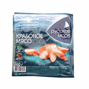 Крабовое мясо Русское море имитир охлажденное 200г